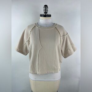 💚 3503. Studded Western Style Terrycloth Top